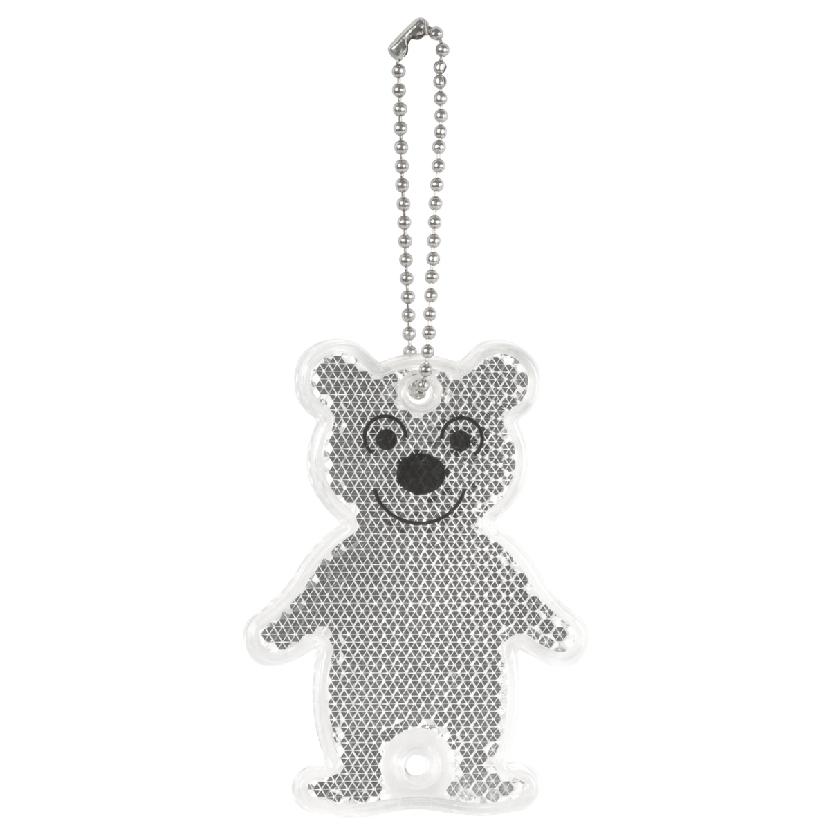  Teddybär, Schlüsselanhänger, reflektierend, Silber, Aufhängung
