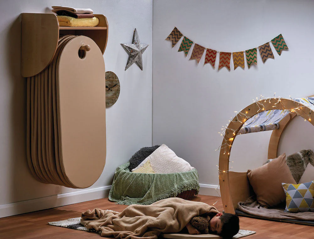Slumberstore Wandmontierte cremefarbene Matten