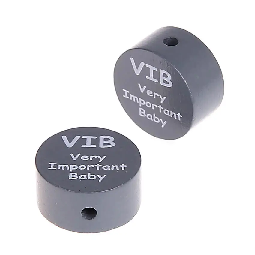 Motif bead disc VIB Very Important Baby gray 1370 in stock 