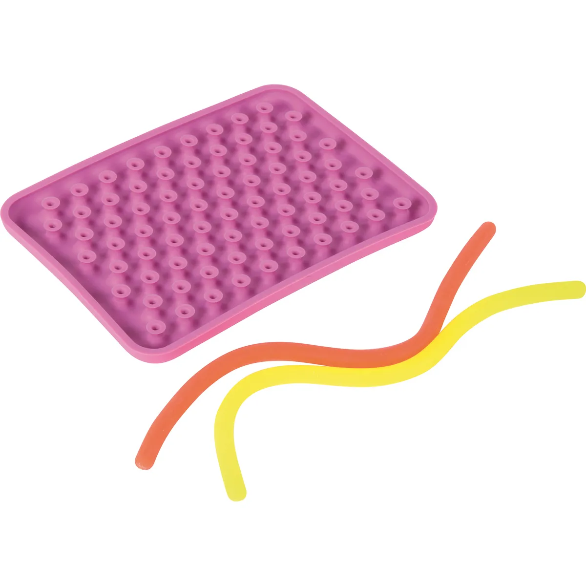 Trinkspiel, Strohhalm-Set, Gummi-Perforiert, Karten-Accessoire, Spielzubehör, pinkes platter, griffformat, silicone, strukturierte oberfläche, biegsame trinkhalme