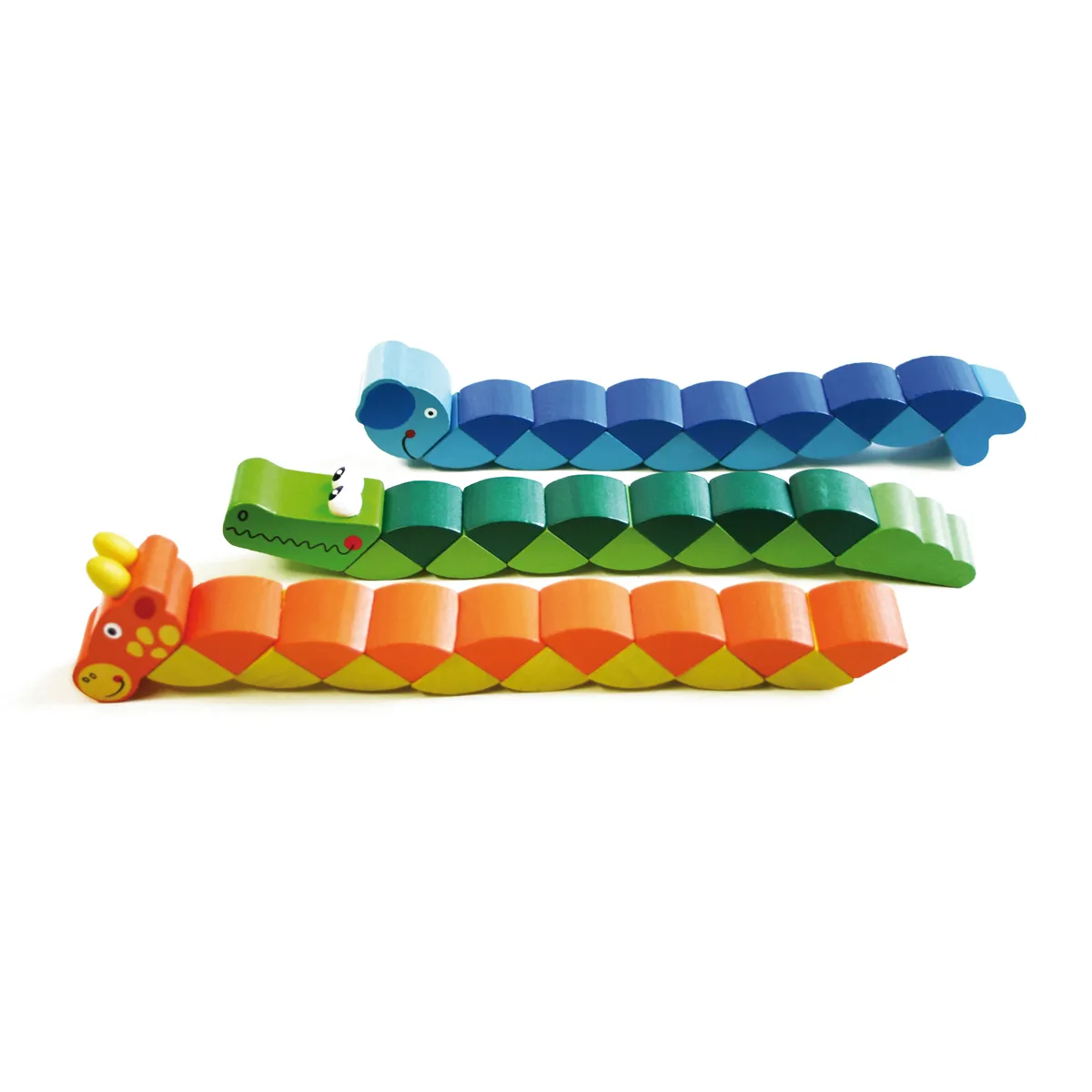 Holzspielzeug, Würfelwürfel, Drachenform, Bunt, Kinderspielzeug, Holzspielzeug, Wippteile, Schlange, farbige Würfel, Kinderfiguren