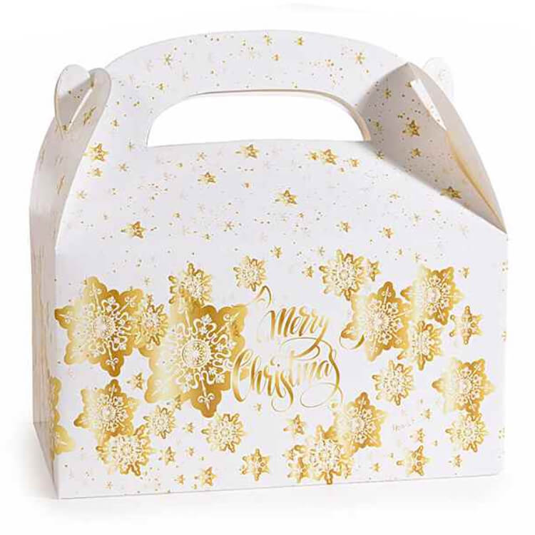 Weihnachtsbox mit Henkel • aus Papier white 12 in stock 