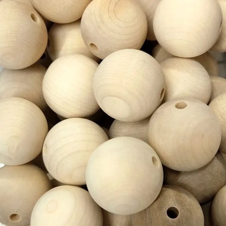 Wooden bead 40mm raw 725 in stock 