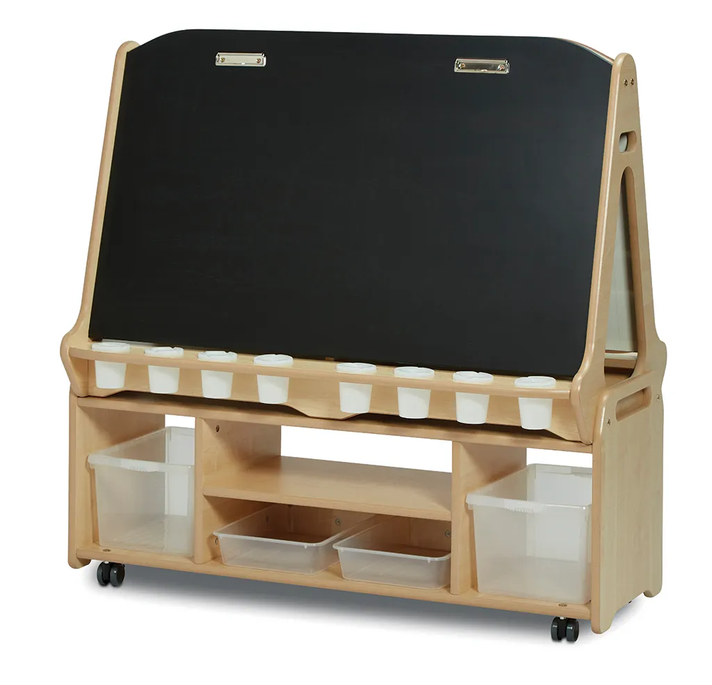 Schultafel, Schreibtafel, Holzständer, Klemmstiftboard?, Aufbewahrung, Kladestafel, Schultafel, Holzständer, Aufbewahrung, Kunststoffbehälter
