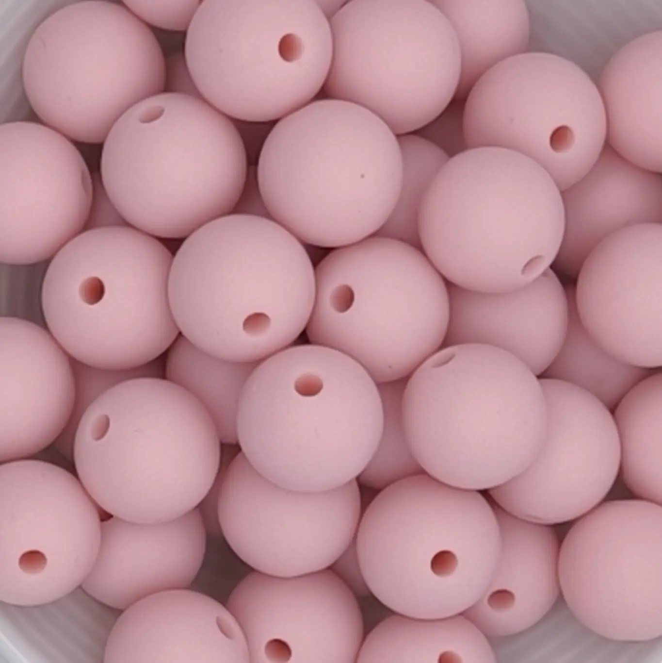 Silikonperle 12mm rosa 200 auf Lager