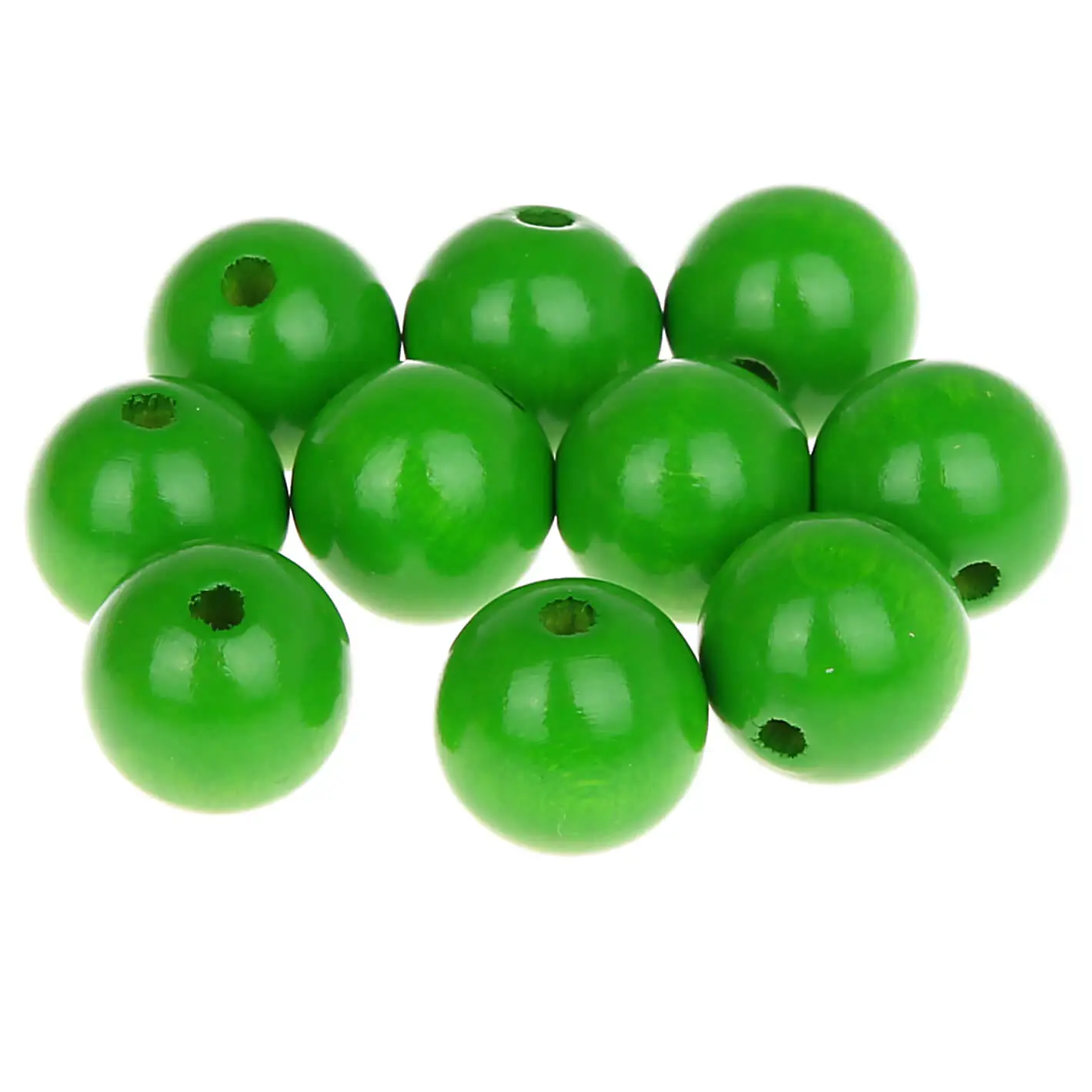Holzperlen 18mm • 10 Stück grün 189 auf Lager
