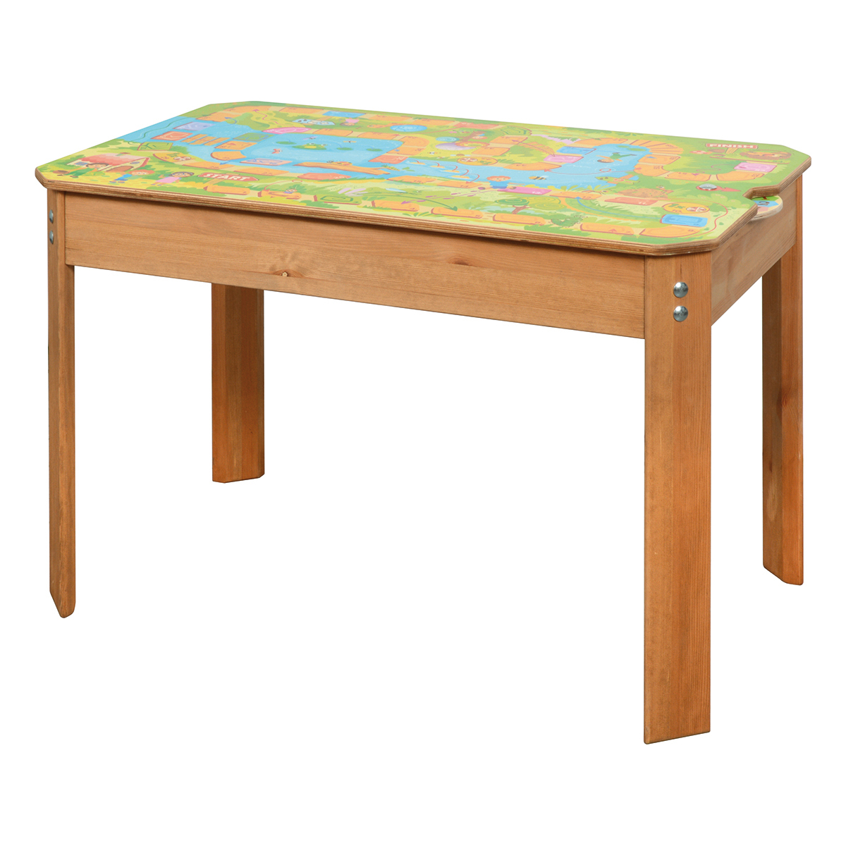 Kindertisch, Holztisch, Spielttisch, buntes Motiv, Holzbeine