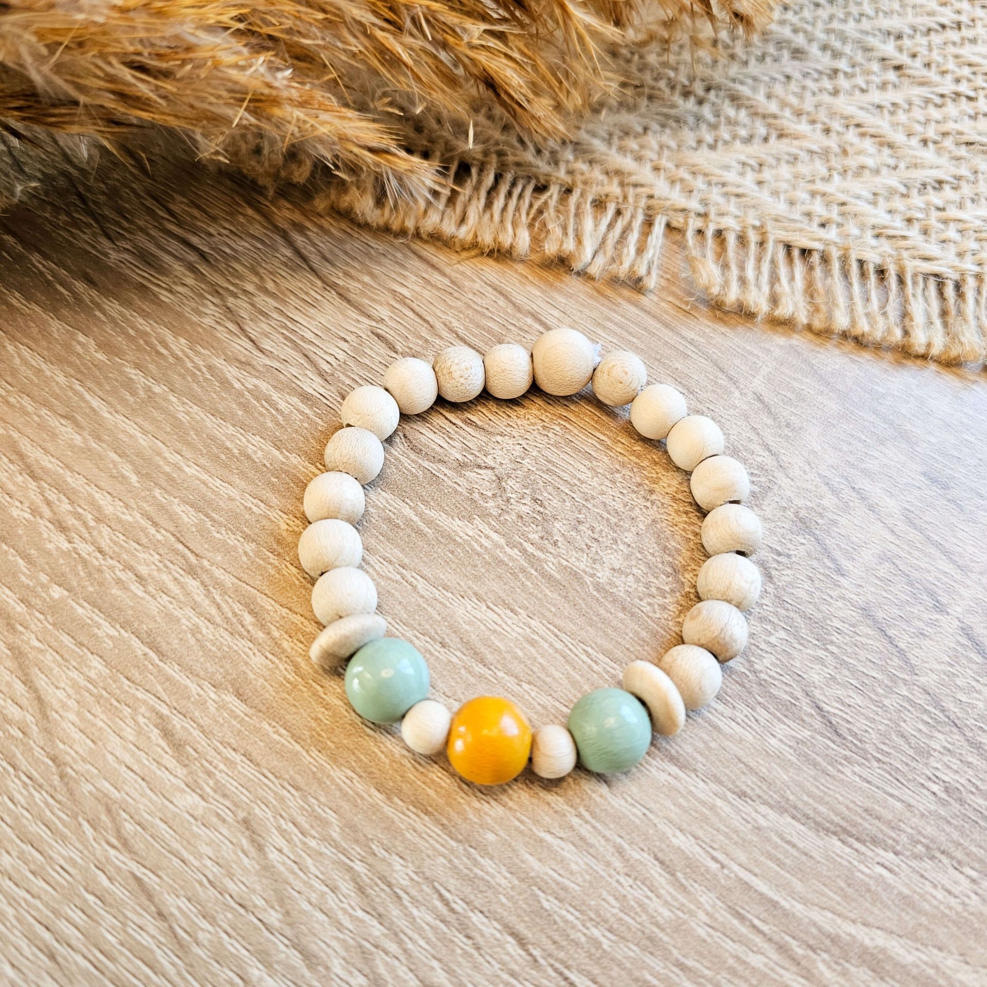 Holzperlen Armband "natur" 