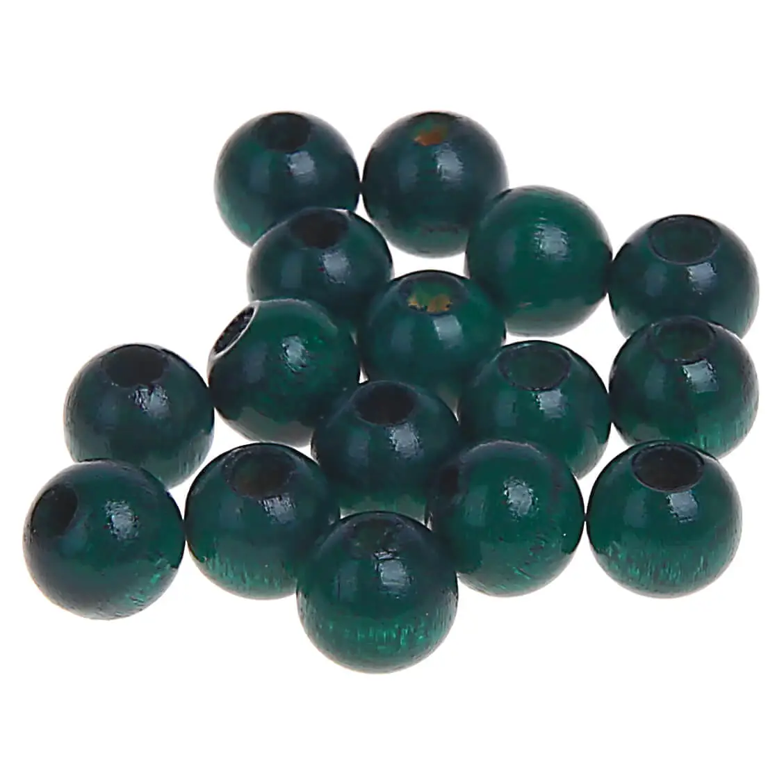 Wooden beads 10mm - 50 pieces dark green 49 in stock 