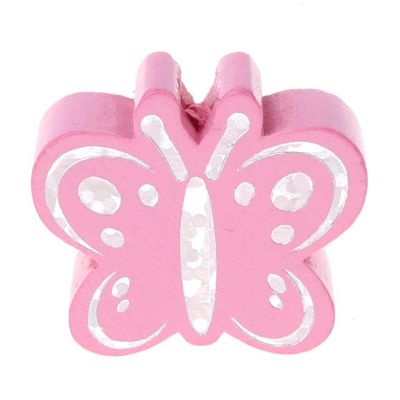 Motivperle Schmetterling Glitzer babyrosa 746 auf Lager