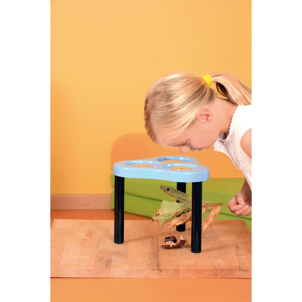 Spielzeug, Kleinfresser, Blätter, Tisch, Kunststoff, kindergarten, orange hintergrund, blatt spiel, tisch spielzeug, koordinationsspiel