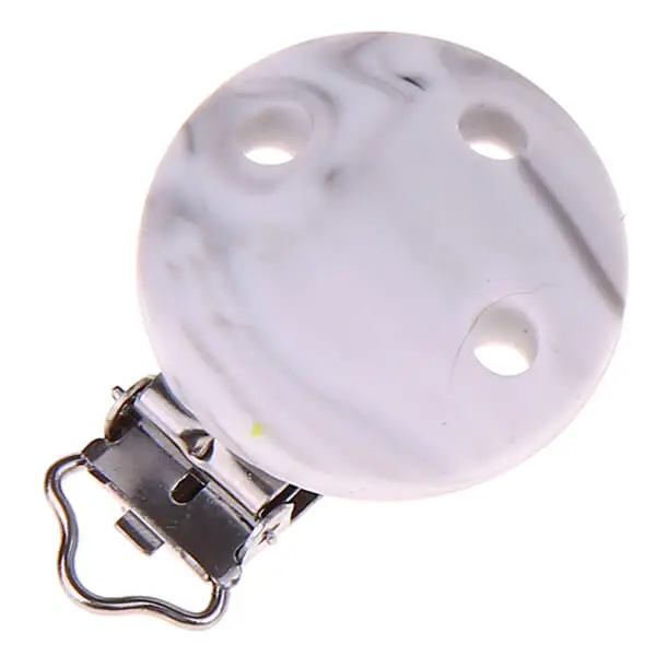 Silicone clip pacifier clip 35mm marble 247 in stock 
