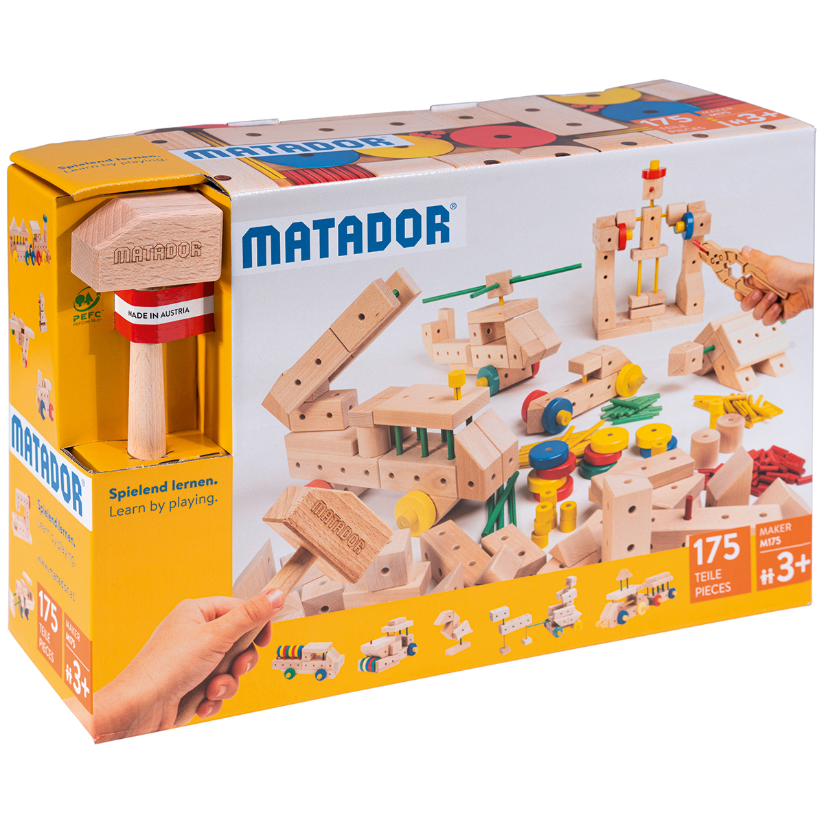 Holzbausatz, Bausteine, Klemmbausteine, Matador, Spielzeug