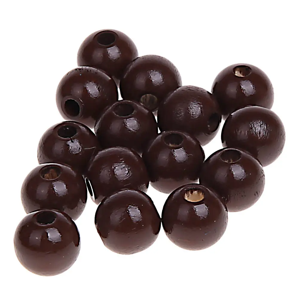 Wooden beads 10mm - 50 pieces brown 89 in stock 