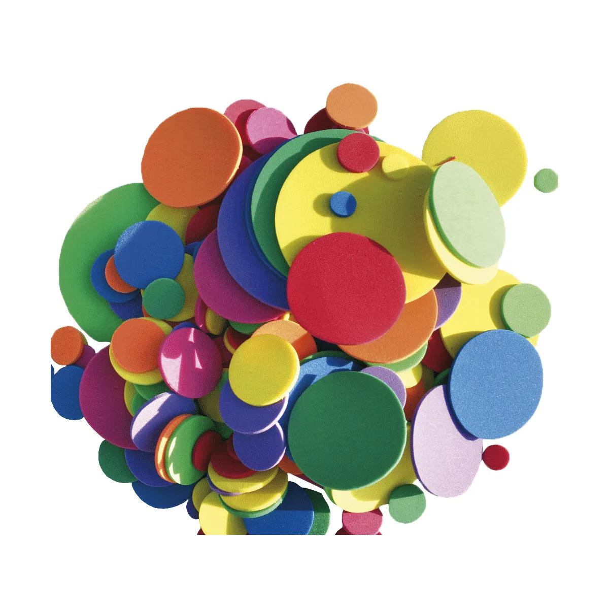 Konfetti, Pappkonfetti, bunt, Kreise, Dekoration, buntes konfetti, kreisförmige plättchen, farbiges papier, künstlerische formen, flugpunktfarben