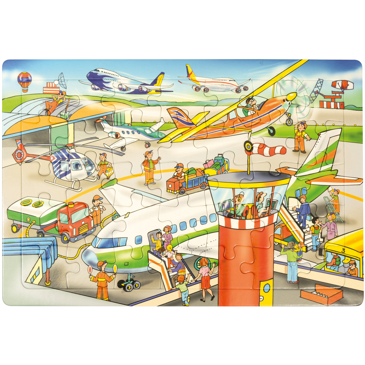 Puzzle, Luftfahrt, Flugzeug, Bauklötze, Kinder