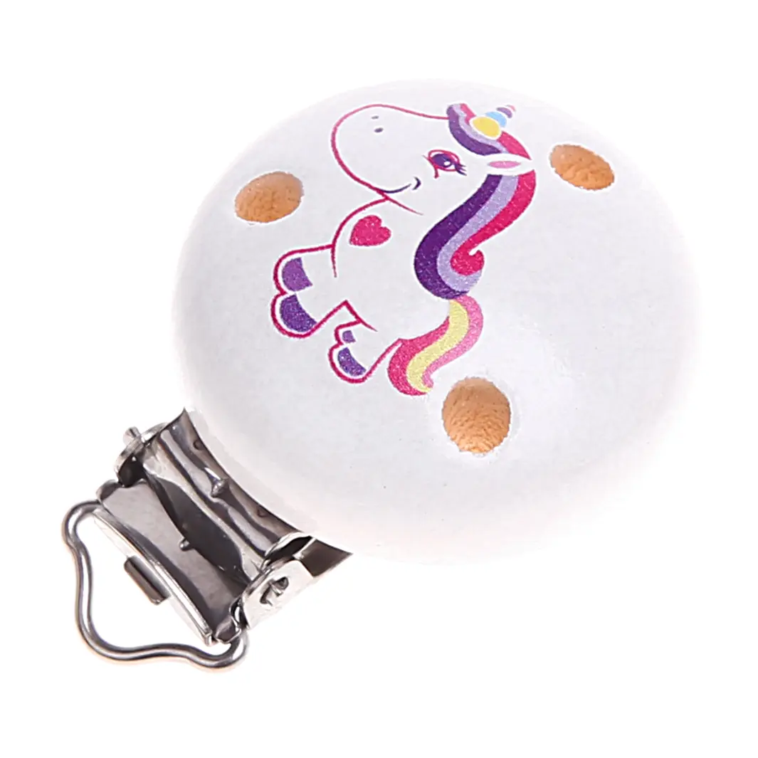 Pacifier clip unicorn pink 250 in stock 