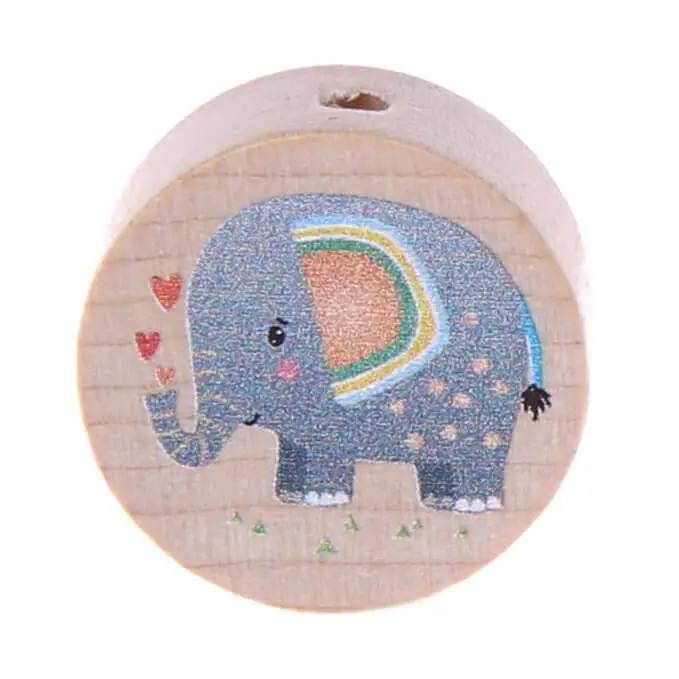 Motivperle Elefant (Scheibe) grau 31 auf Lager