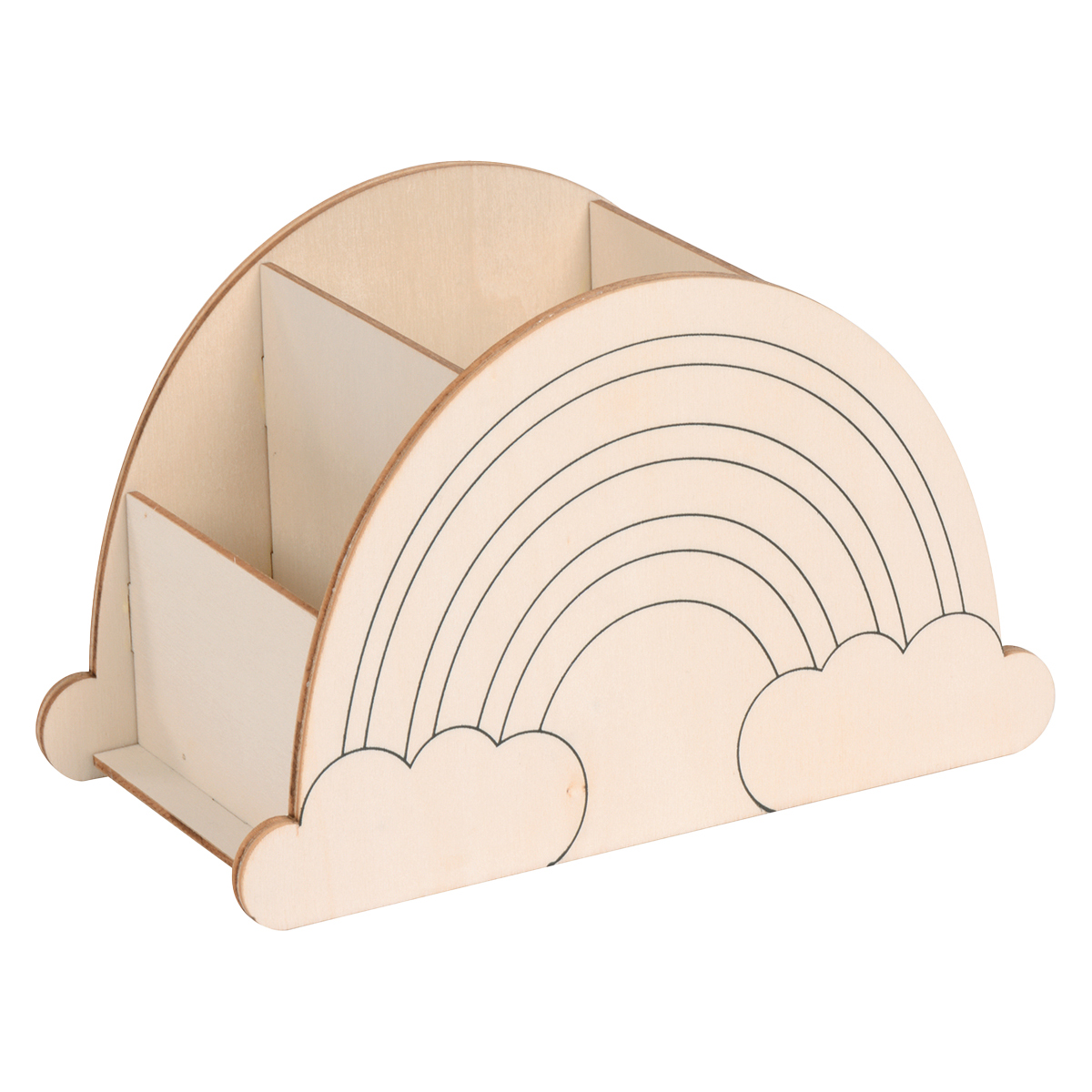 Holz, Dekoration, Regenbogen, Wolken, Spielzeug