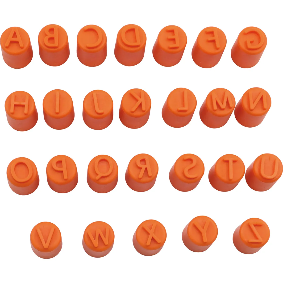 Buchstabenstempel, Alphabetstempel, orange Stempel, Gummistempel, Kinderstempel, alphabet, Buchstabenstempel, orange Stempel, Kleinkind Spielzeug, Kinderstempel