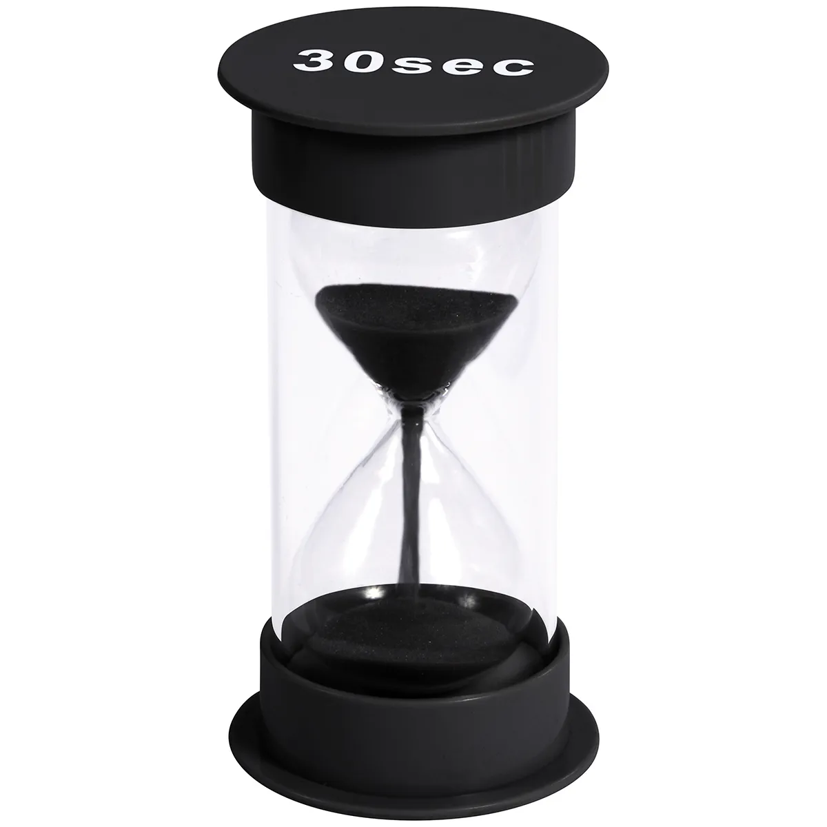 Sanduhr, Kunststoff, schwarz, transluzent, Timer, stundenglas, sand, schwarz, timer, glas