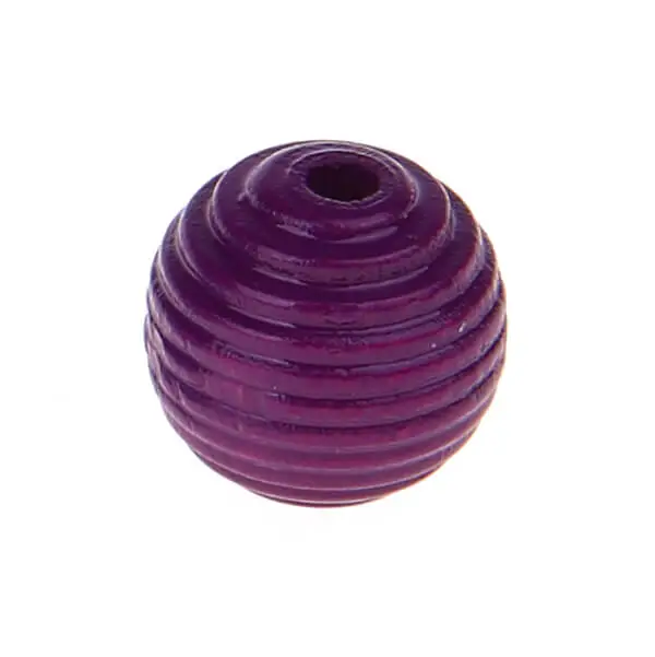 Rillenperlen 14mm • 10 Stück purpur 731 auf Lager