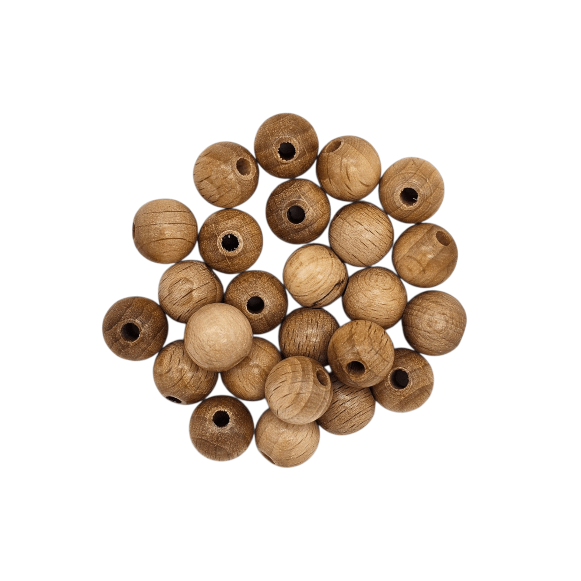 Holzperlen 10mm • 50 Stück Buche (natur lackiert) 98 auf Lager