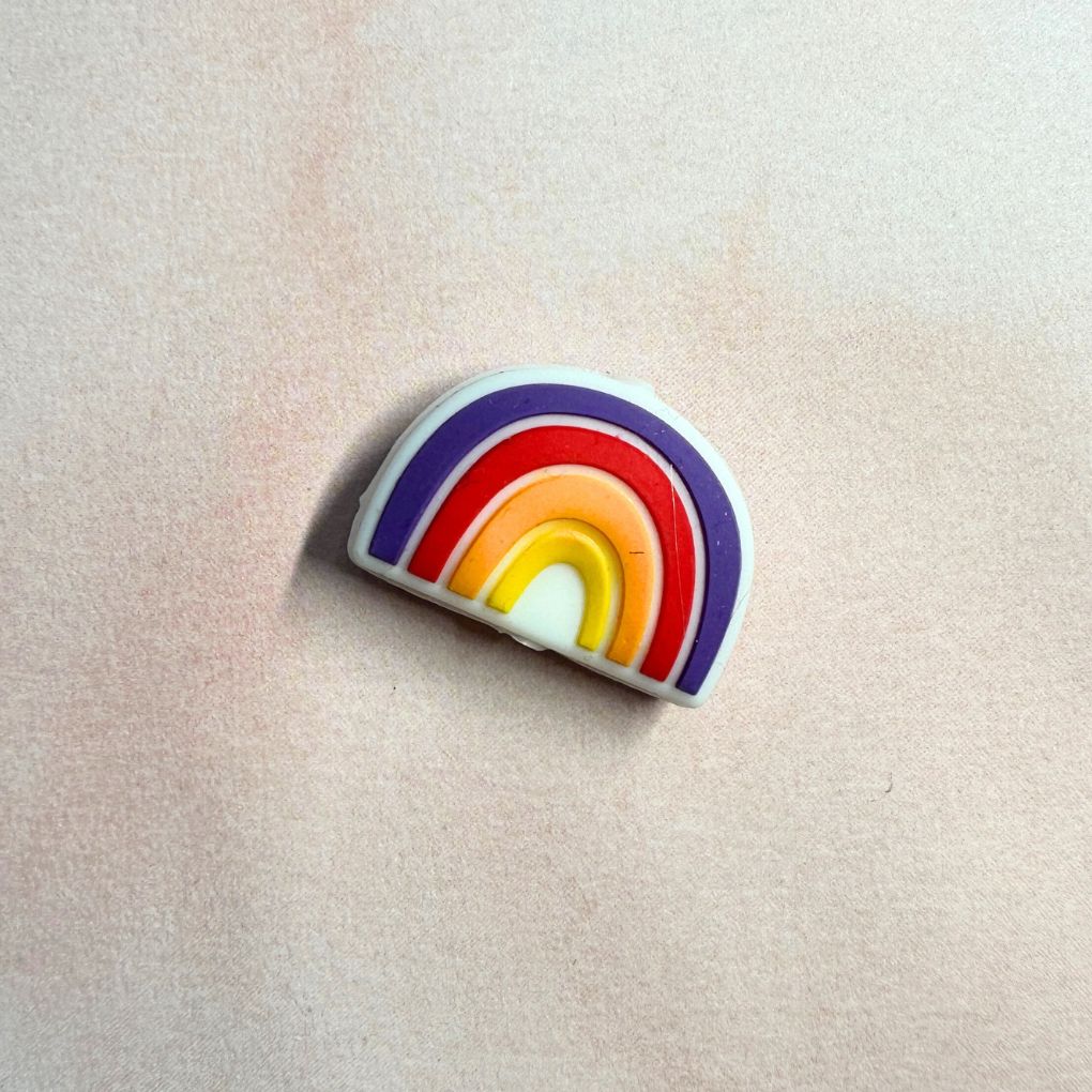 Regenbogen-Motivperle aus Silikon rot 47 auf Lager