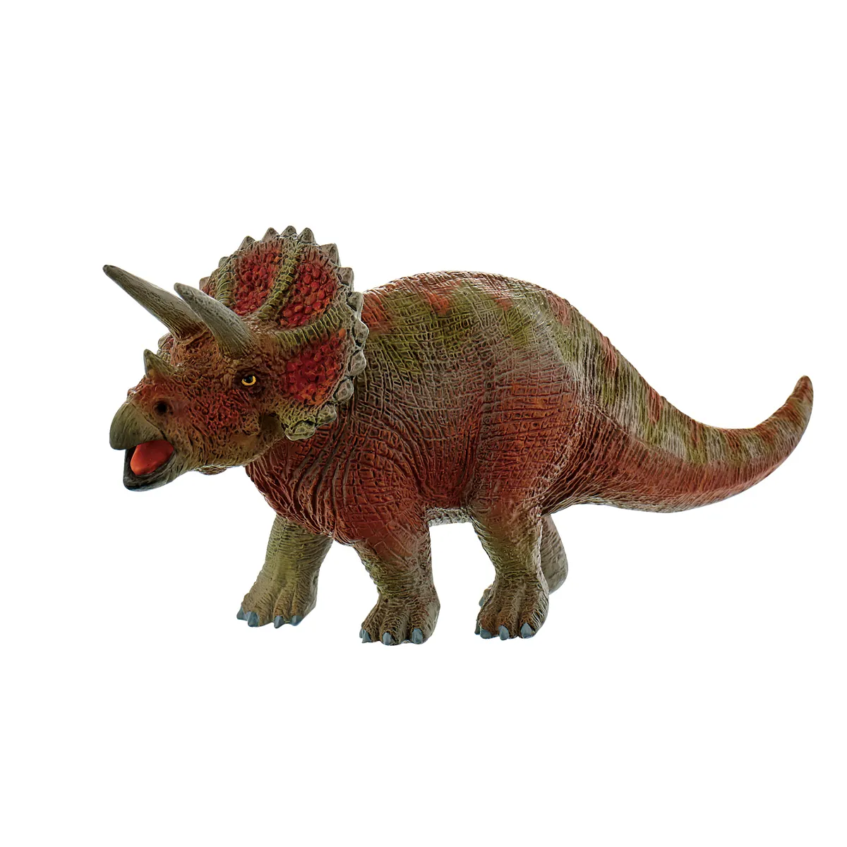 Dinosaurier, Triceratops, Spielzeug, Grün, Rot, Dinosaurier, Saurier, Spielzeug, Roter Braun, Stachelhorn