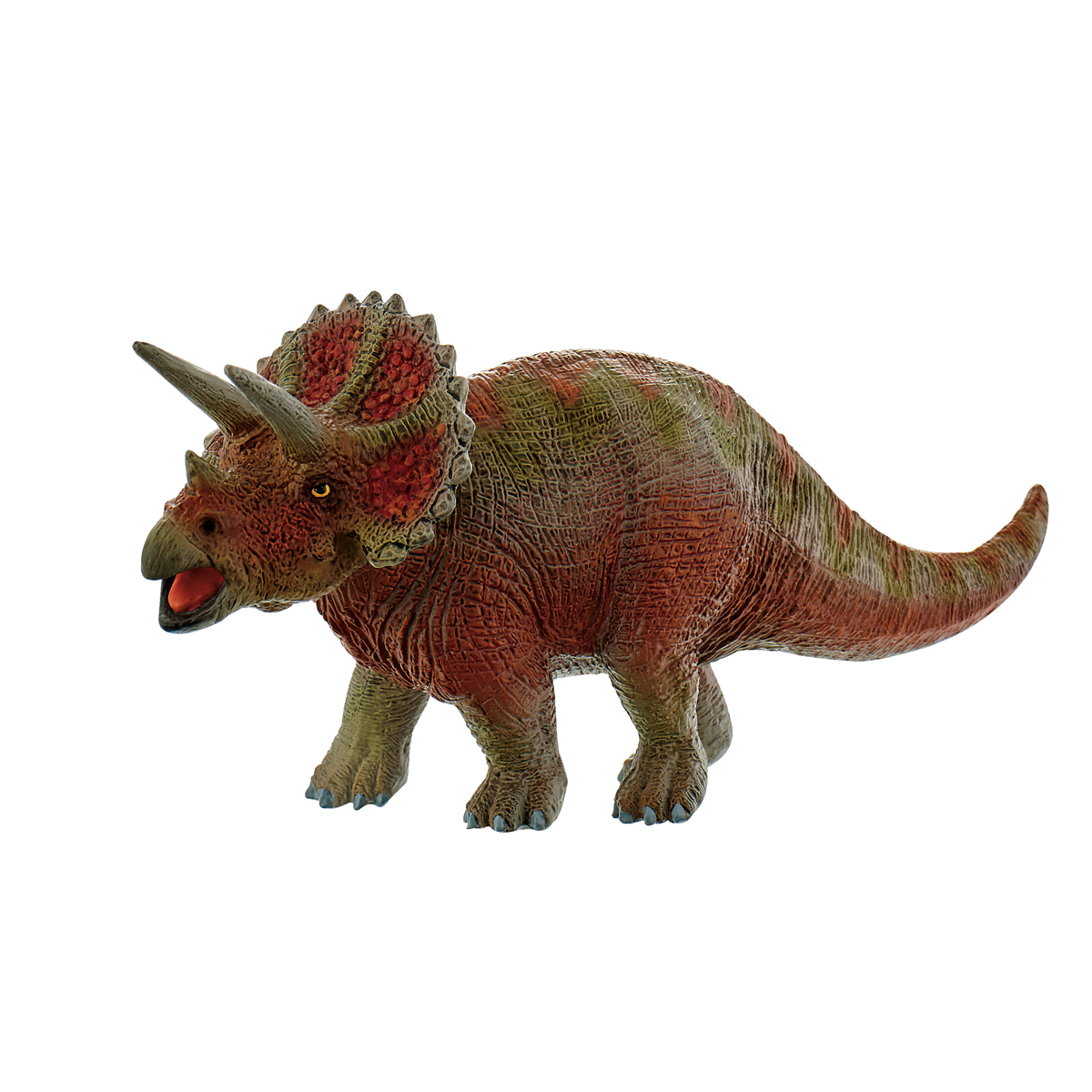 Dinosaurier, Triceratops, Spielzeug, Grün, Rot, Dinosaurier, Saurier, Spielzeug, Roter Braun, Stachelhorn