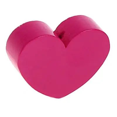 Motif bead shaped bead heart large dark pink 307 in stock 