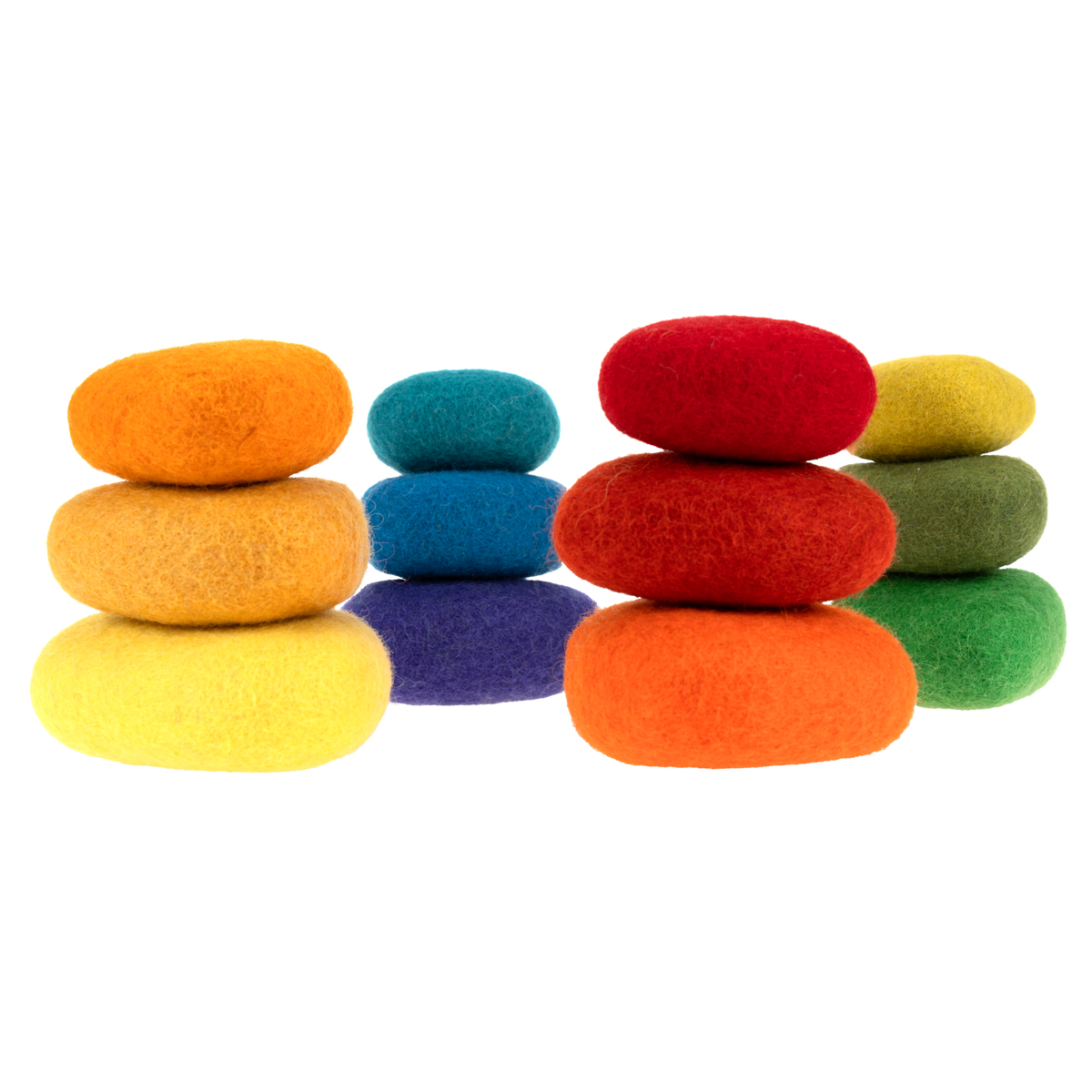 Wolle, Steine, Farbsteine, Klebe-Set, Pastellfarben