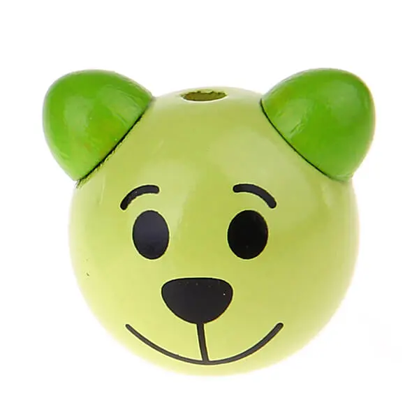 3D bear III motif bead lemon 1371 in stock 