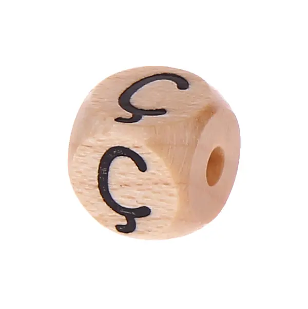 Letter beads letter cube wood embossed 10mm Ç 80 in stock 