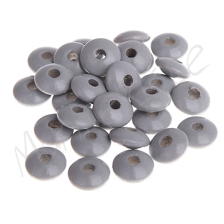 Wooden lenses 10mm - 50 pieces light gray 199 in stock 