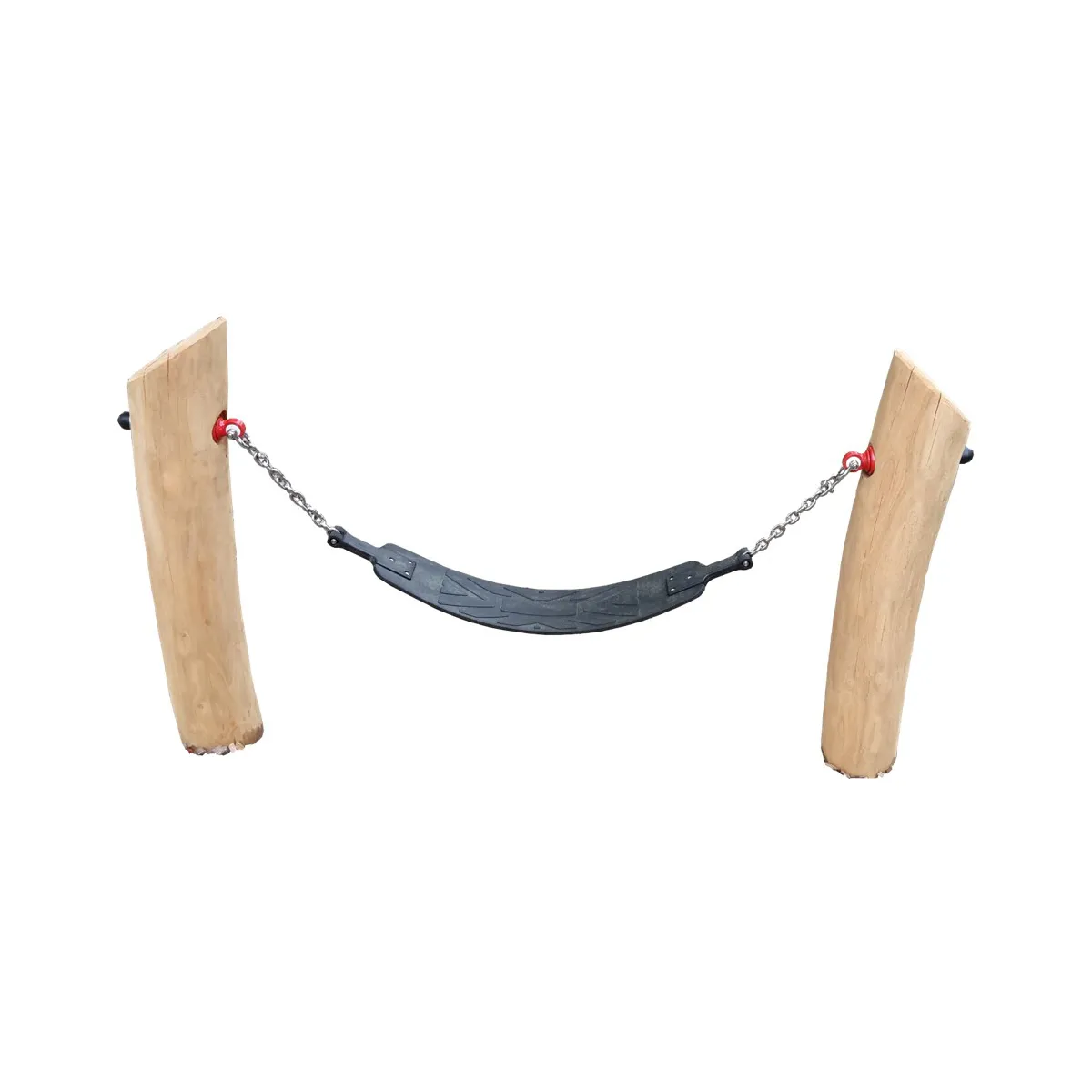 Holzpfahl, Hängemattenhalter, Hängeseil, Schaukelfläche, Kletter-/Spielgerät, Kletterseil, Schwebekordel, Holzpfosten, Seilbrücke, Garten-Spielzeug