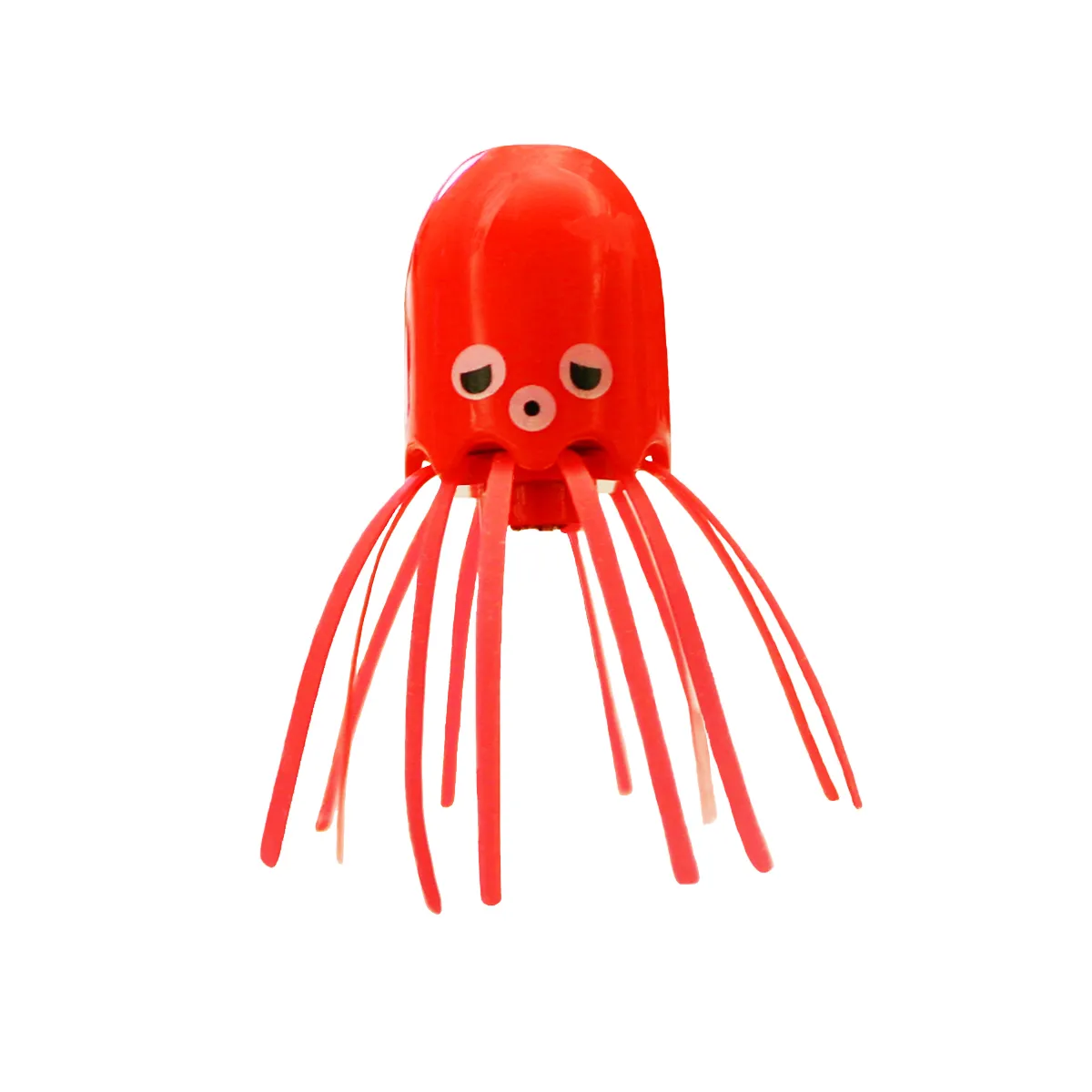 Oktopus Spielzeug, Gummi Octopus, Rot, Tentakel, Puppentheater-Accessoire, rotiger Tintenfisch, Plastikspielzeug, Krake, Handpuppe, Kunststofftentakel
