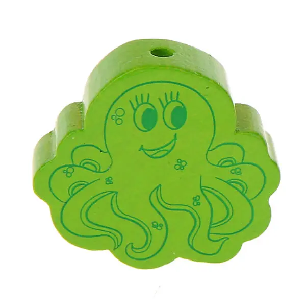 Octopus motif bead yellow-green 389 in stock 