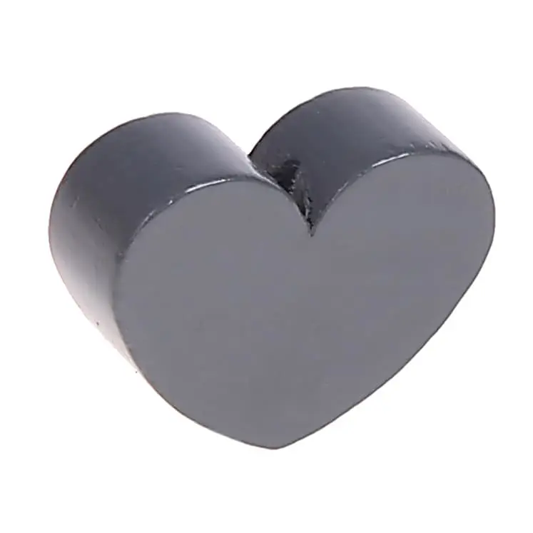 Heart motif bead (mini) gray 816 in stock 