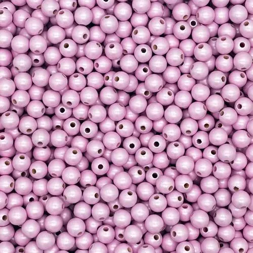 Holzperlen Perlmutt 10mm • 50 Stück rosa 288 auf Lager