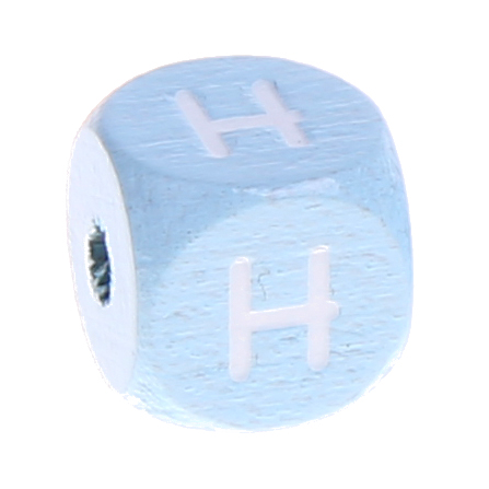 Letter beads baby blue 10x10mm H 479 in stock 