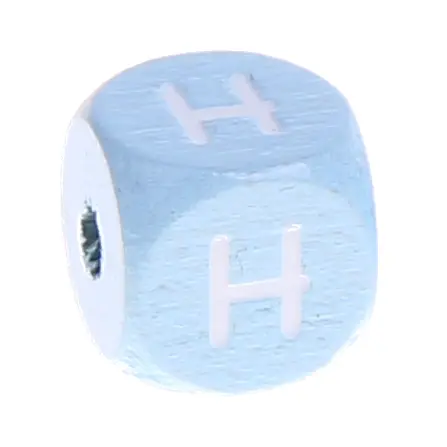 Letter beads baby blue 10x10mm H 489 in stock 