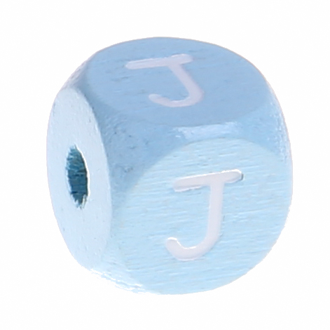 Letter beads baby blue 10x10mm J 645 in stock 
