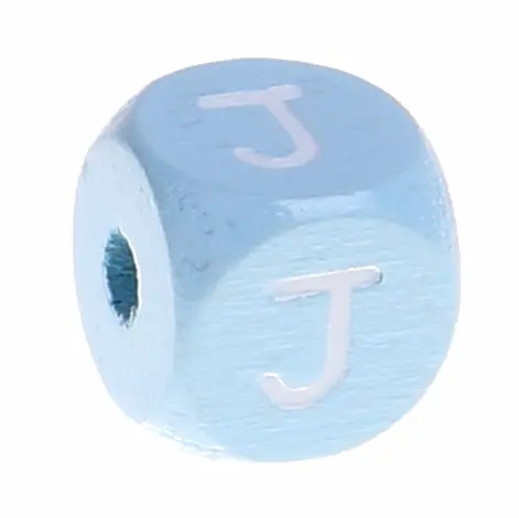 Letter beads baby blue 10x10mm J 651 in stock 