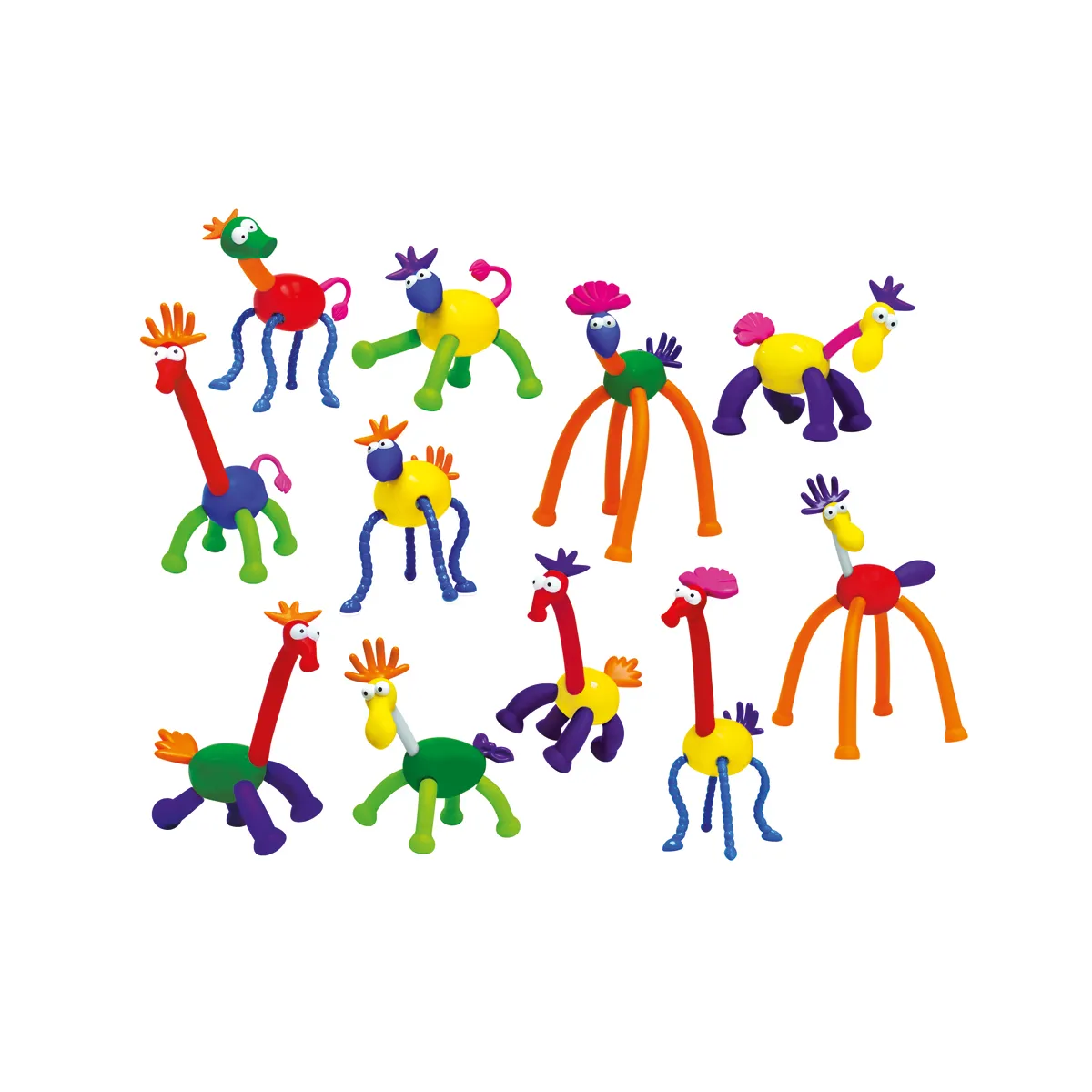 Spielzeugfiguren, Kunststofffiguren, Tiermotive, bunte Figuren, Giraffenspielzeug, Spielzeugfiguren, Kunststofffiguren, Bunt, Tierfiguren, Kinder-Spielzeug