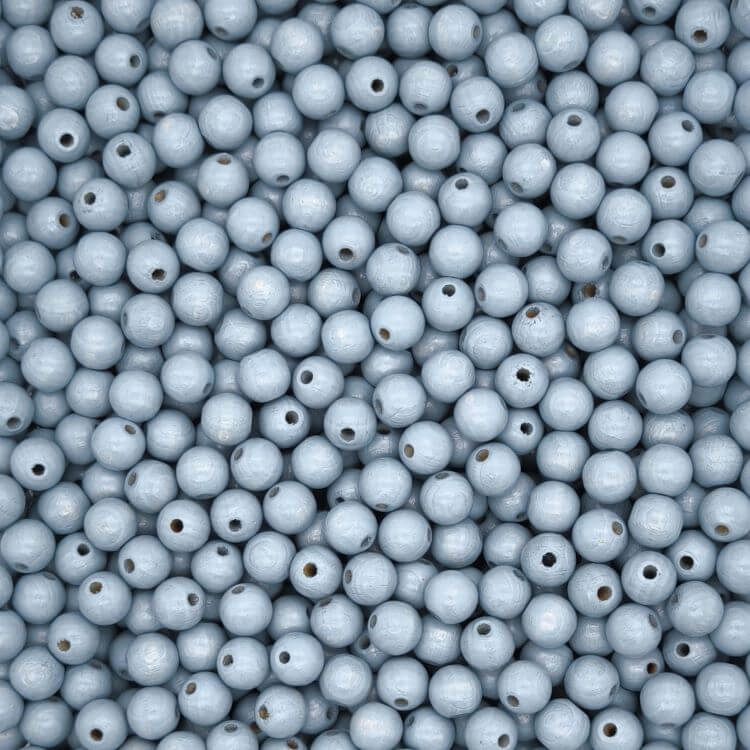 Pastel colored wooden beads 10mm - 50 pieces blue-grey 39 in stock 