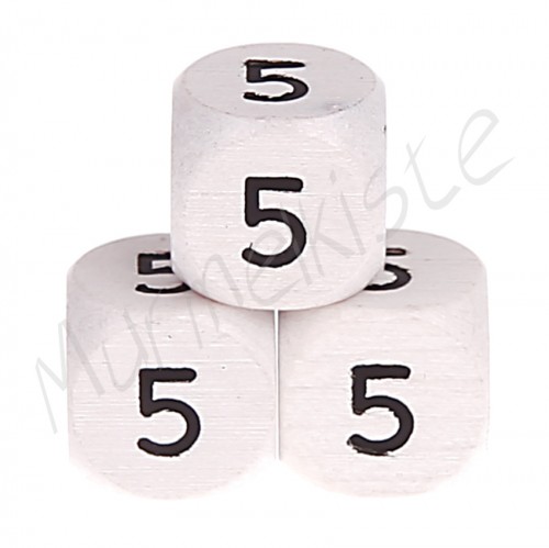 Buchstabenperlen weiß 10x10mm geprägt 5 301 auf Lager