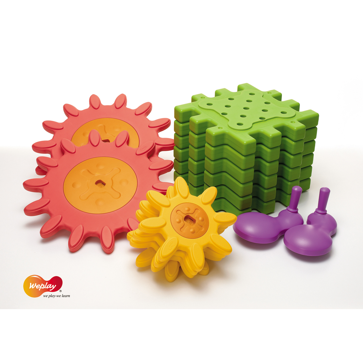 Konstruktionsspielzeug, Verbindende Bausteine, Zahnräder, bunte Set, Puzzle-Teile