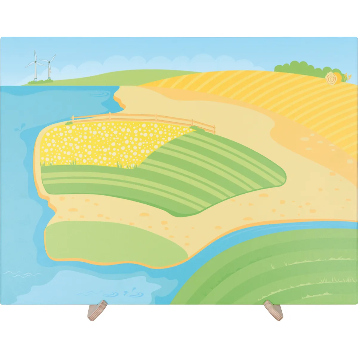Kinderpuzzle, Landschaft, Küstenlandschaft, Sommerfeld, Wiesenmuster, Landschaft, Strand, Ackerland, Wiese, Bauernhof