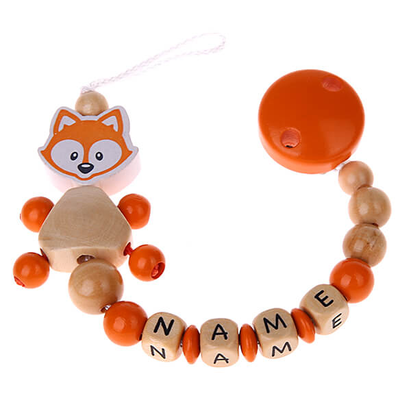 Craft set pacifier chain fox orange